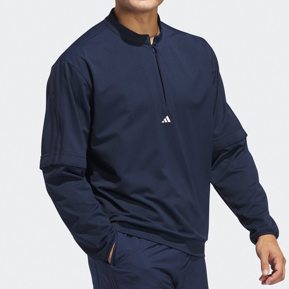 Adidas Ripstop 1/4 Zip Golf Hoodie - Blue | Free Shipping