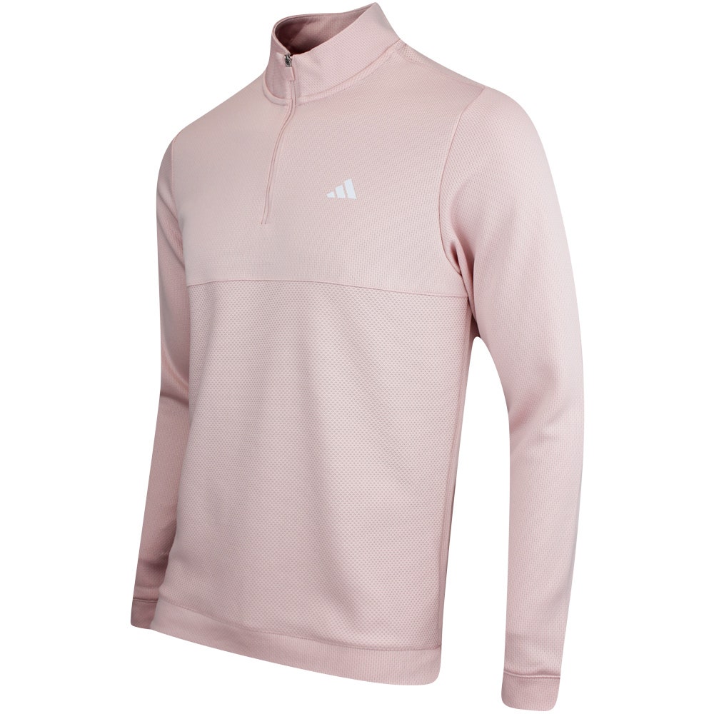 adidas Golf Pullover - Textured QZ - Sandy Pink AW24