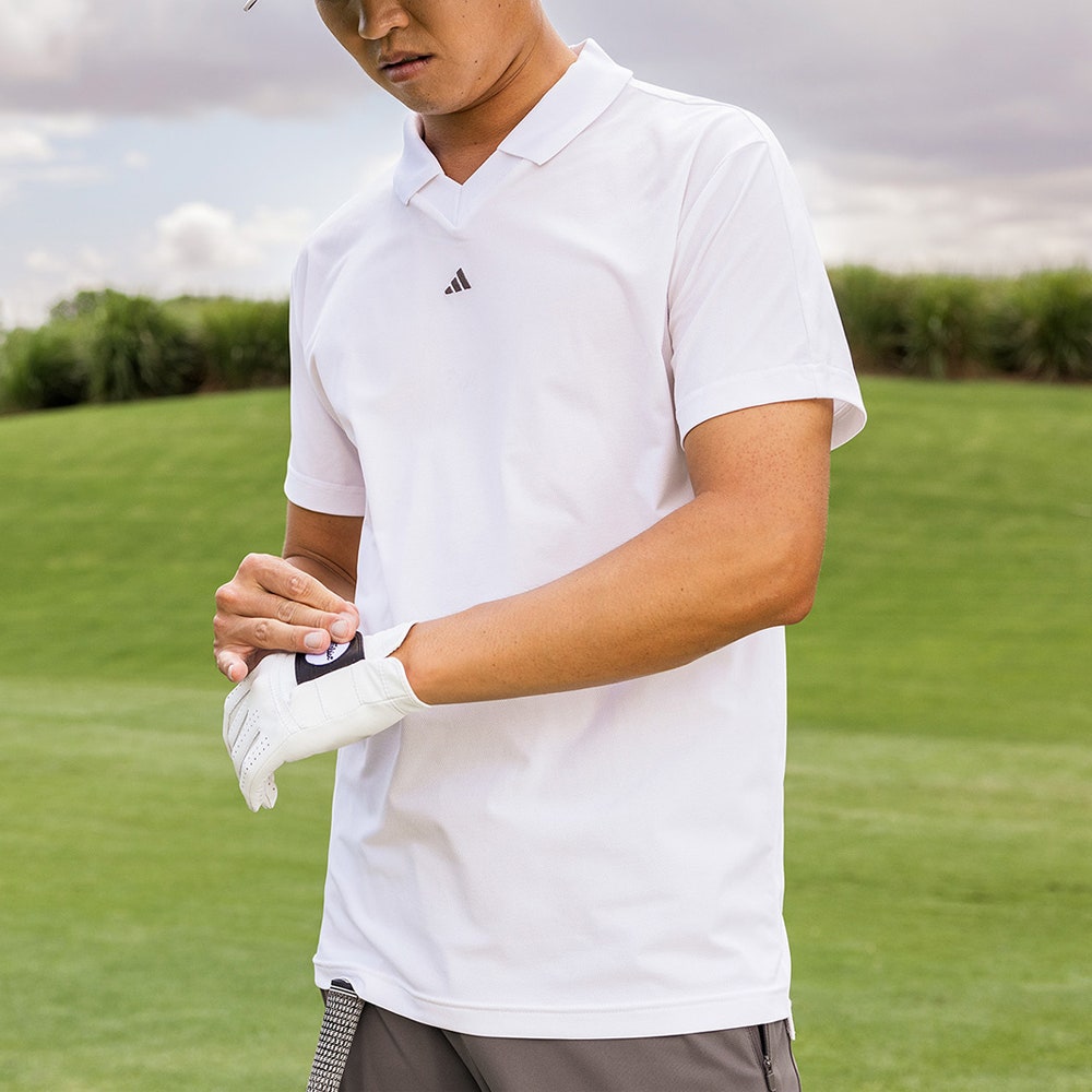 adidas Golf Shirt - Twistknit Pique Polo - White SS24