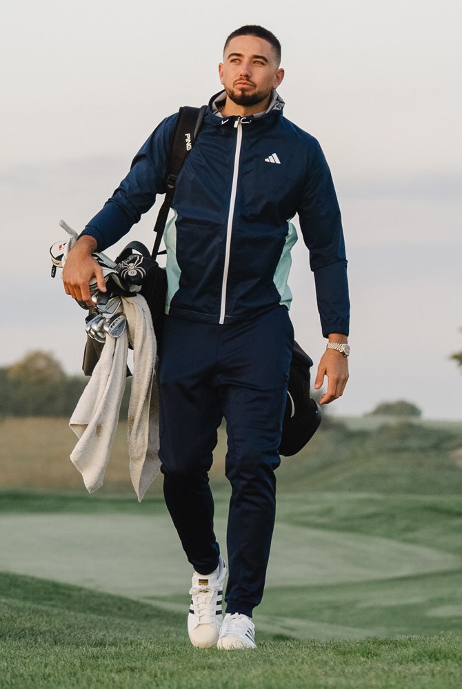 Adidas waterproof jacket golf clearance