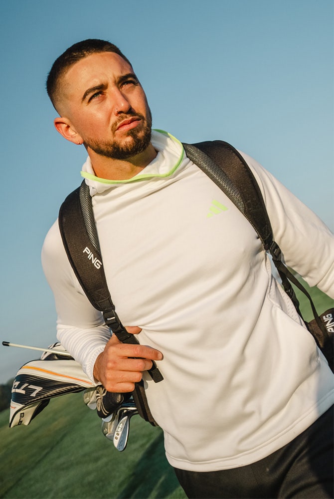 Adidas golf best sale hoodie white