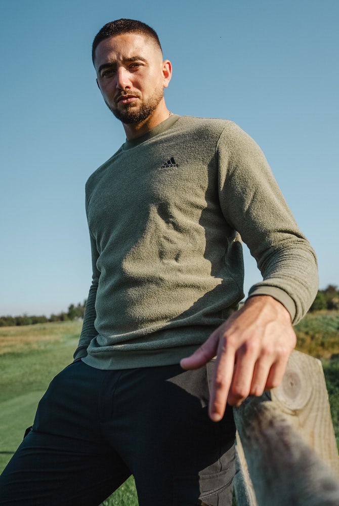 Adidas golf crew neck sweater outlet