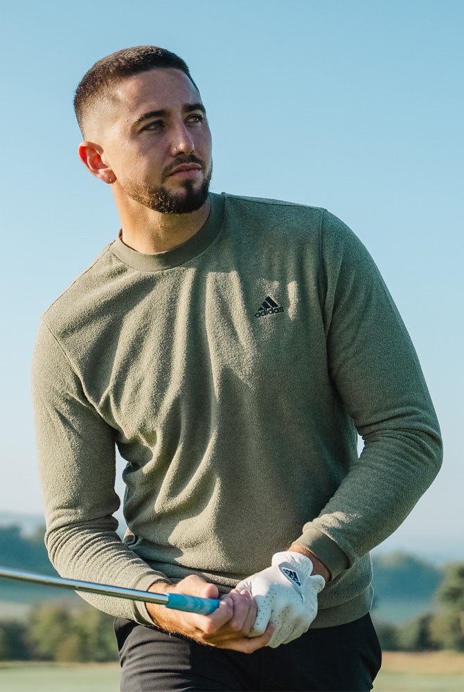 Adidas olive green sweater 2025