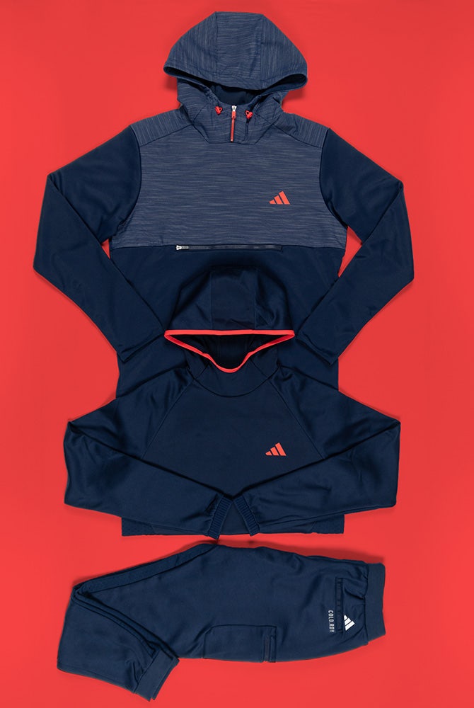 adidas golf Collegiate Navy x Red Hoodies Outfit Inspiration FA23