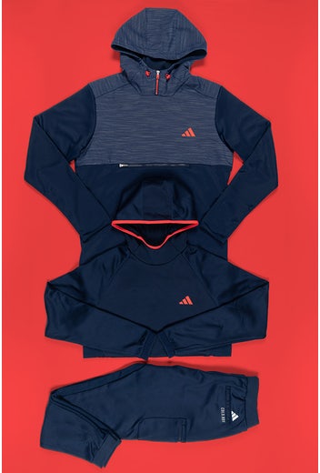adidas golf - Collegiate Navy x Red Hoodies - Outfit Inspiration FA23