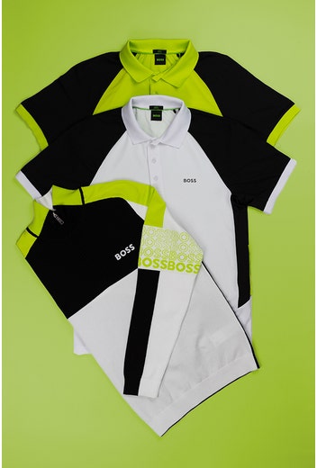 BOSS Golf - Black x Bright Lime Green - Outfit Laydown SP23