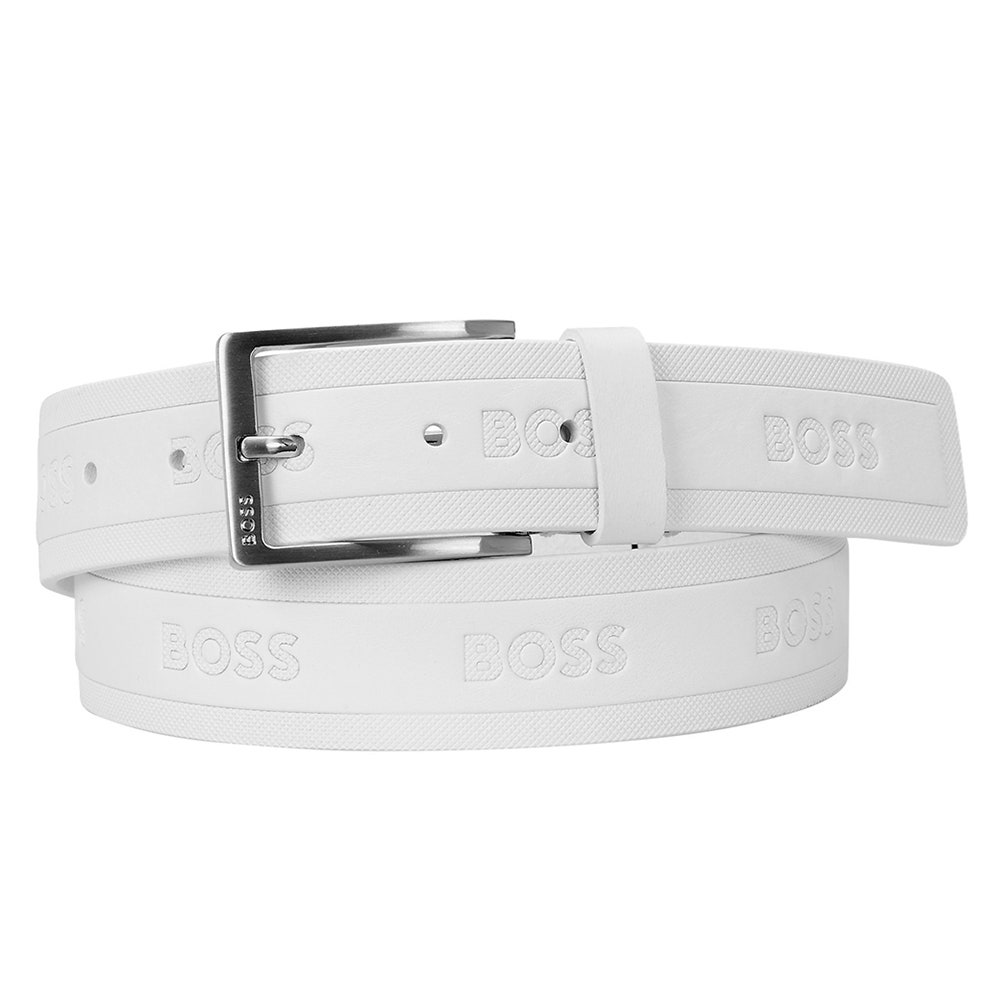 BOSS Golf Belt Pary Leather Sz 35 White WI24