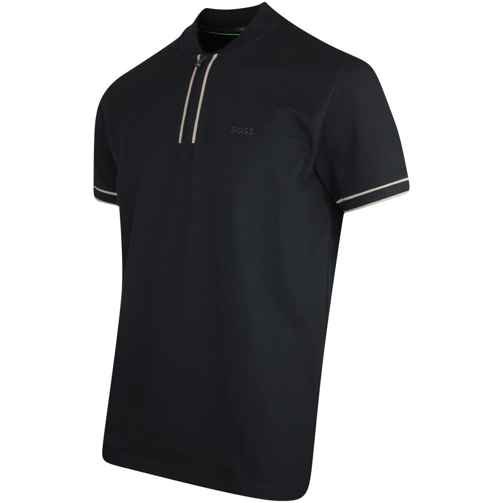 BOSS Golf Shirt - Pariq QZ Regular - Black WI24
