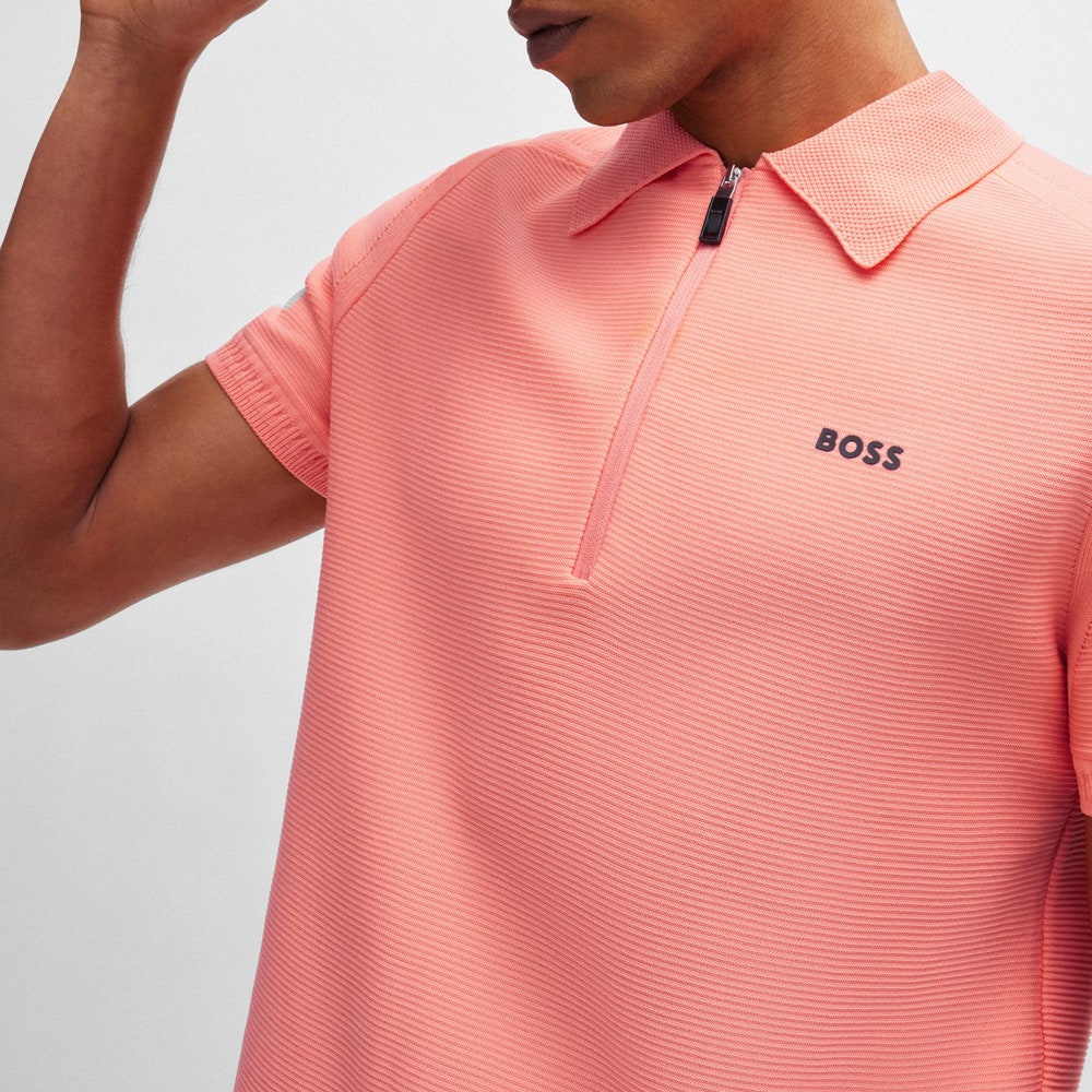 BOSS Golf Shirt - Zayno SS Knit - Fusion Coral SU24