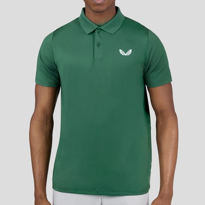 Castore Golf Shirt - Breathable Mesh Polo - Hunter Green SS23