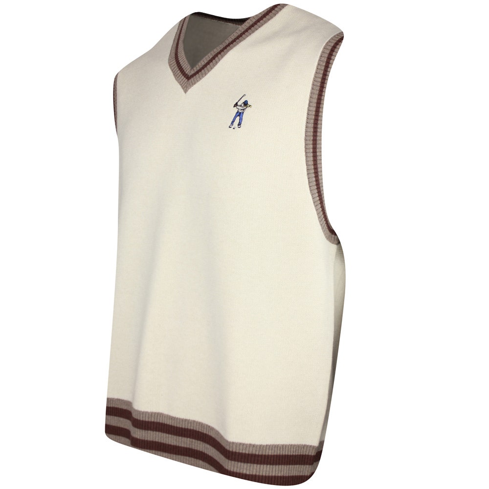 Eastside Golf Jumper - Knitted Sweater Vest - Pumice AW24