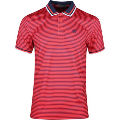 G/FORE Golf Shirt - 3D Skull & Tee's Polo - Poppy Red SP23