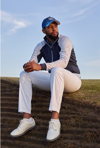 Galvin Green - Navy Full Zip Insula Layer - Links Campaign SS21