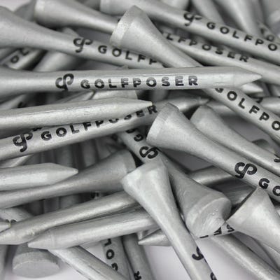 Golfposer GP Golf Tees - Silverware - Pack of 50