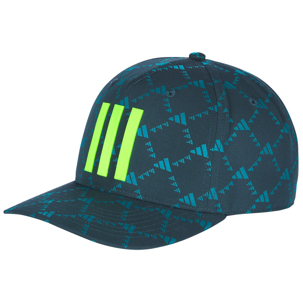 adidas Golf Cap 3 Stripe TOUR Print Snapback Arctic Night AW23