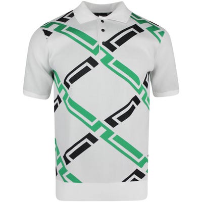 J.Lindeberg Golf Shirt - Fabian Knit Polo - White PS22