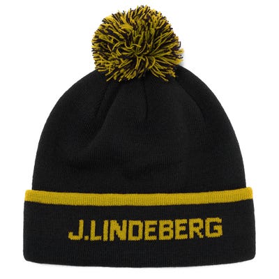 J.Lindeberg Golf Hat - Stripe Beanie - Black AW22