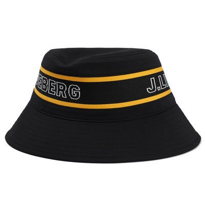 J.Lindeberg Golf Hat - Denver Stripe Bucket - Black AW22