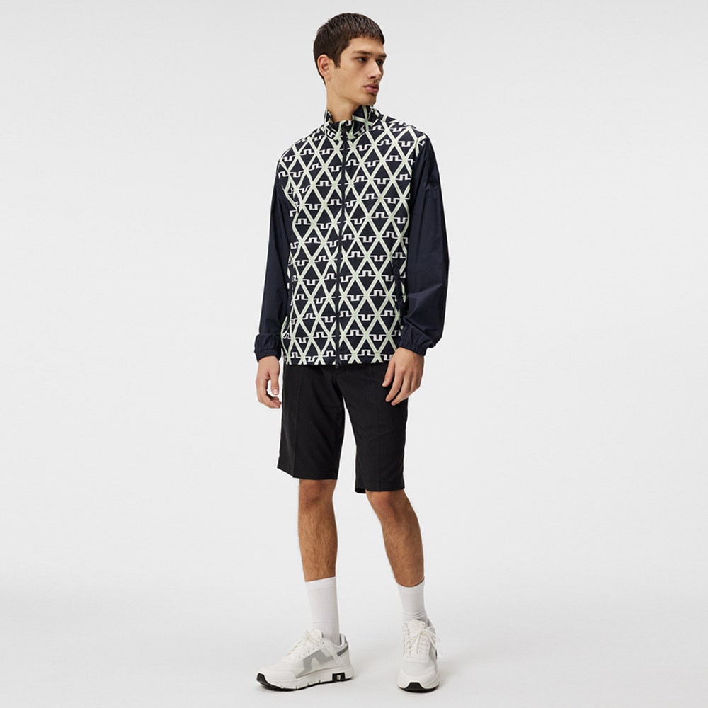 J.Lindeberg Golf Jacket - Lear Stretch Wind Print - Geo JL