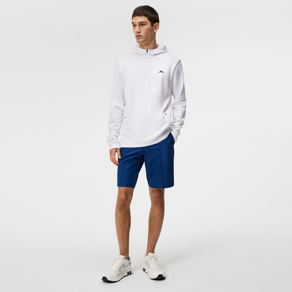 J.Lindeberg Golf Pullover - Aerial QZ Hoodie - White SS24 J.Lindeberg Golf Pullover - Aerial QZ Hoodie - White SS24