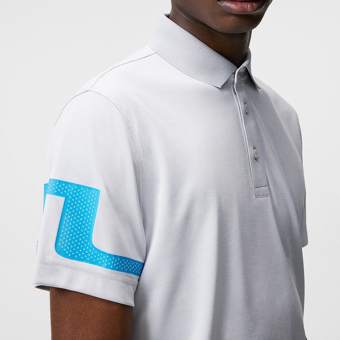 J.Lindeberg Golf Shirt - Heath Regular Fit - Light Grey Mel. SS23