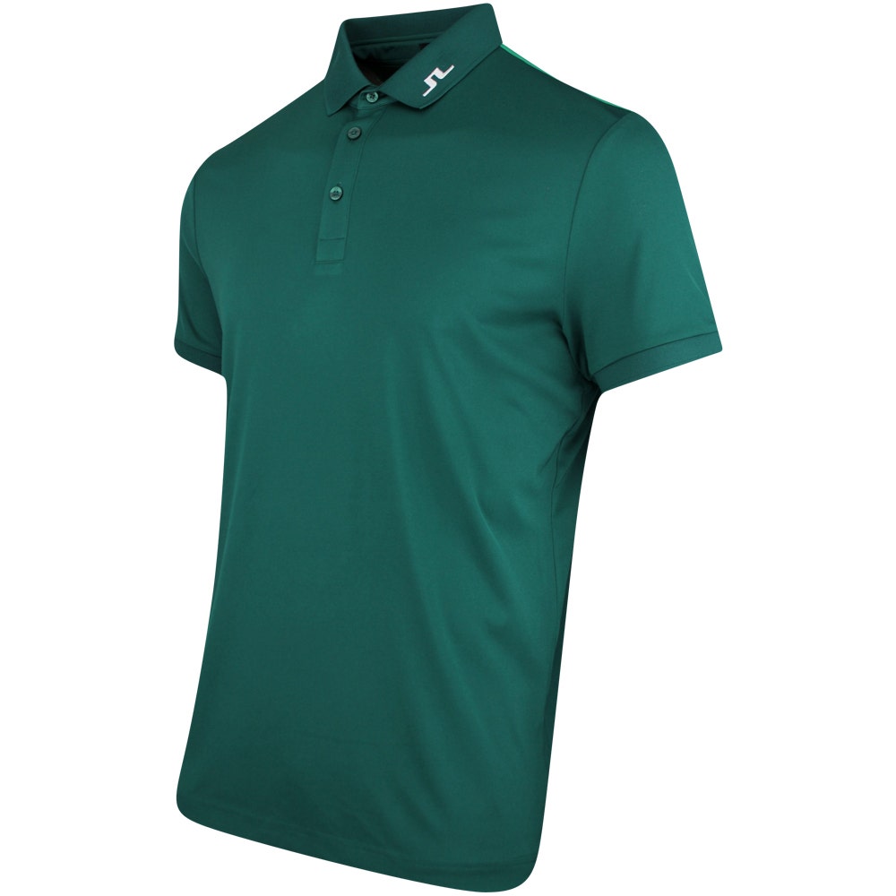 J.Lindeberg Golf Shirt - Heath Regular Fit - Rain Forest SS23
