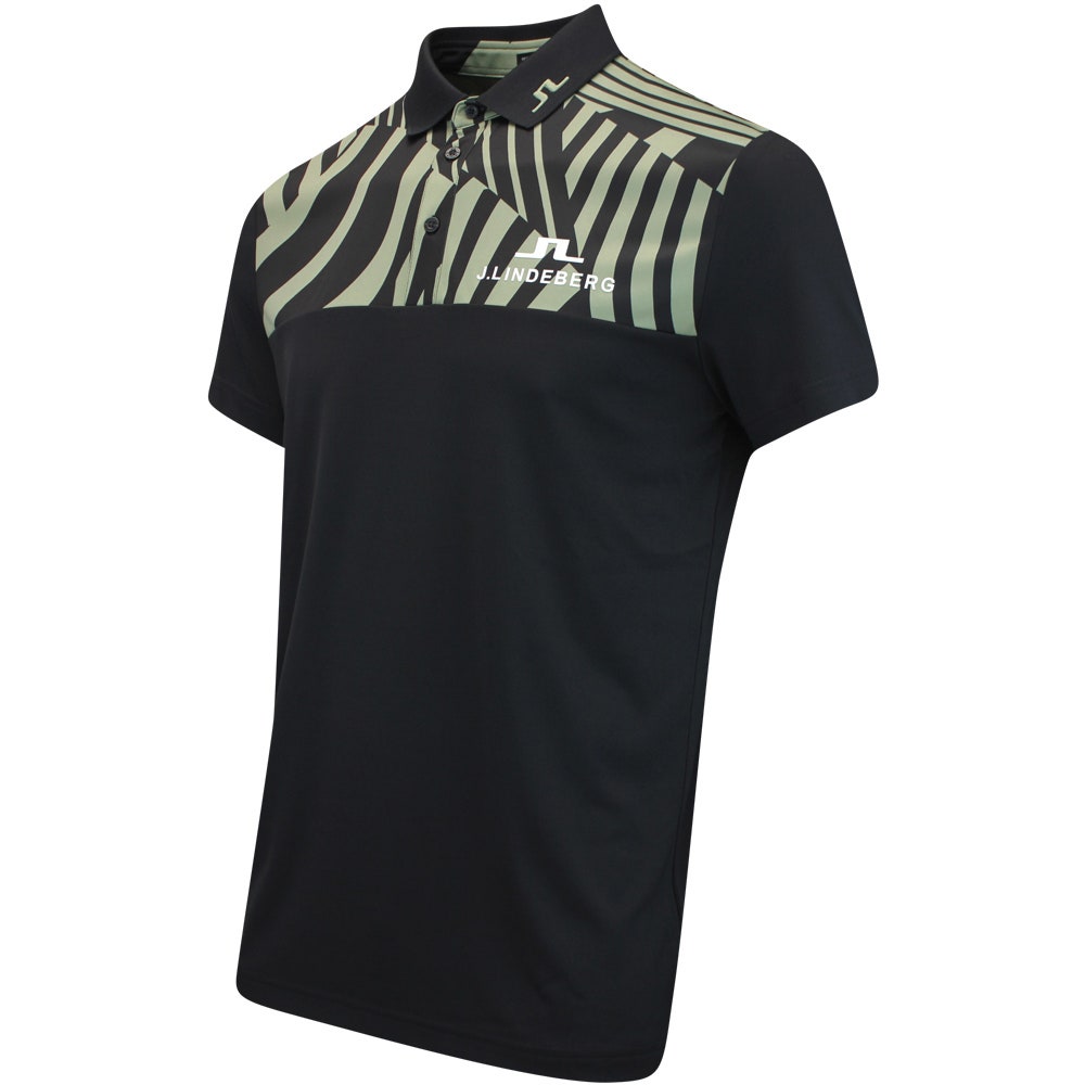 J.Lindeberg Golf Shirt - Jeff TOUR Reg Fit - Black SH24