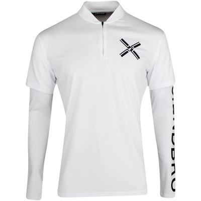 J.Lindeberg Golf Shirt - Lion LS Slim Fit - White PS22