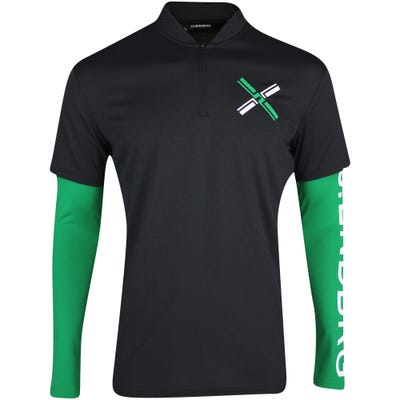 J.Lindeberg Golf Shirt - Lion LS Slim Fit - Black PS22