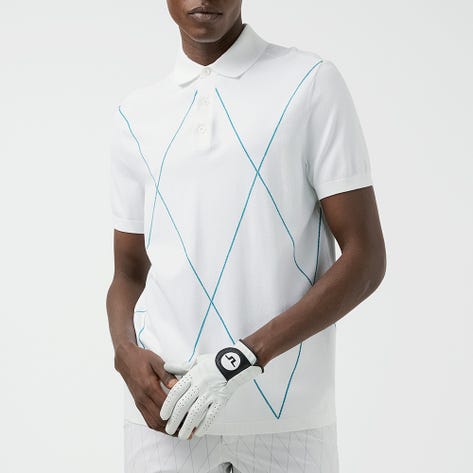 J.Lindeberg Golf Shirt -  Luka Knit Polo - White HS22