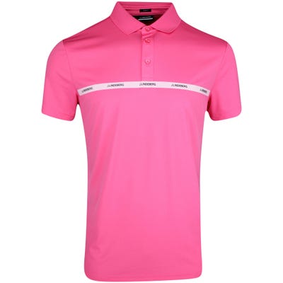 J.Lindeberg Golf Shirt - Chad TOUR Slim Fit - Hot Pink SS22
