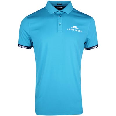 J.Lindeberg Golf Shirt - Guy TOUR Reg Fit - Enamel Blue SS22