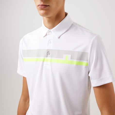 J.Lindeberg Golf Shirt - Clark Regular Fit - White AW21