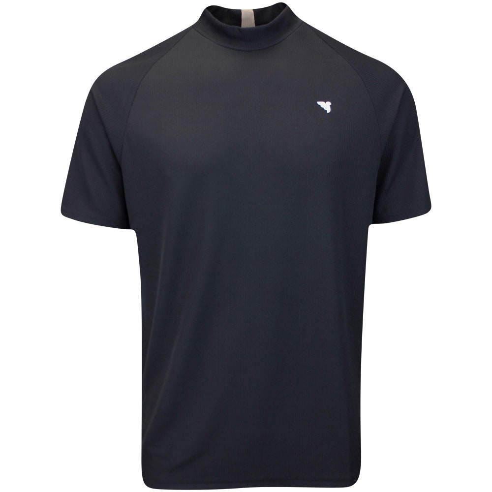 Macade Golf Shirt - Tyler Mock Neck Polo - Black AW24 Macade Golf Shirt - Tyler Mock Neck Polo - Black AW24