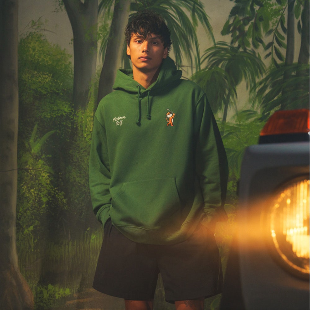 Malbon Golf Pullover - Tiger Buckets Hoodie - Hunter Green AW23
