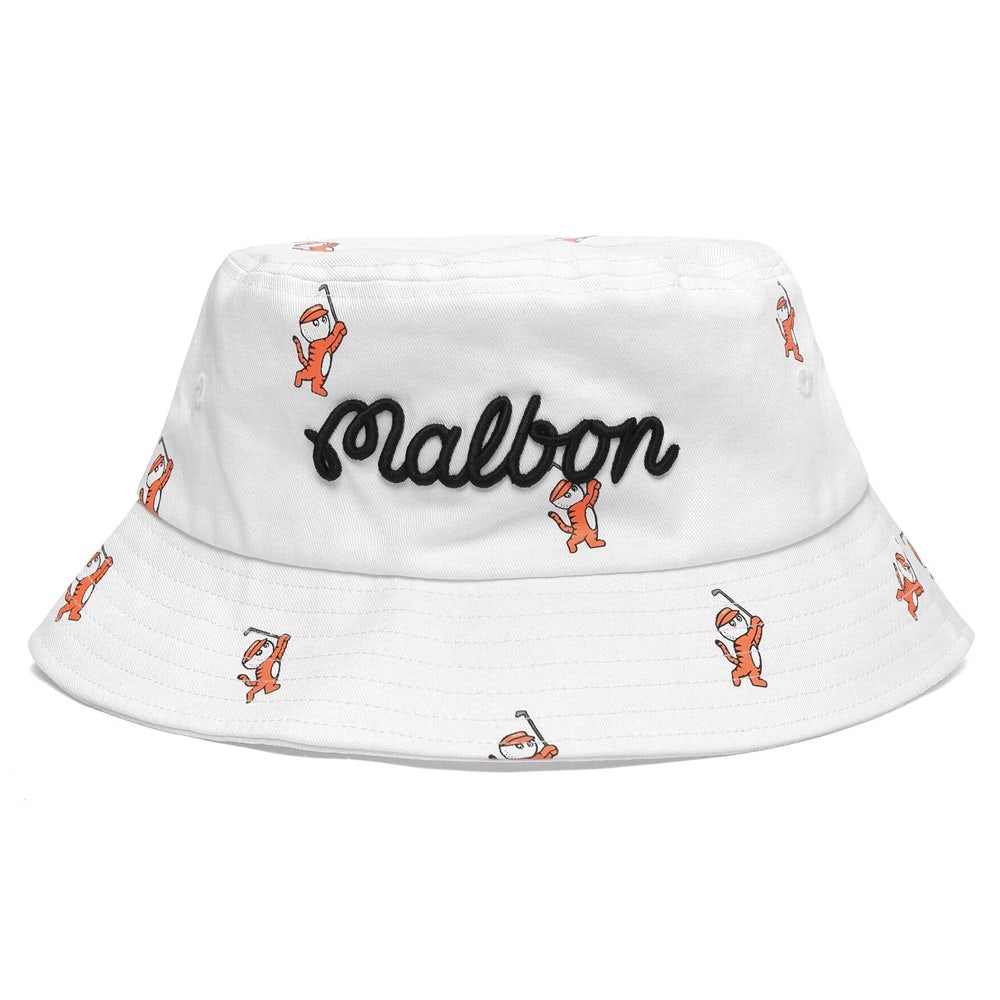 Malbon Golf Bucket Hat Tiger Buckets AOP White AW23
