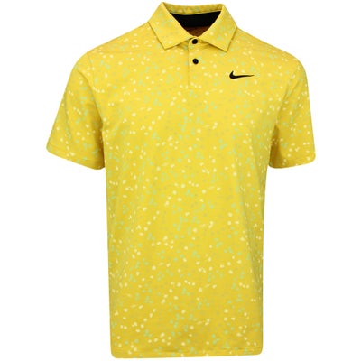 Nike Golf Shirt - NK DF Tour Floral Polo - Vivid Sulphur SU23