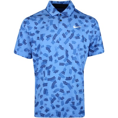 Nike Golf Shirt - NK DF Tour Micro Print Polo - Star Blue SP24