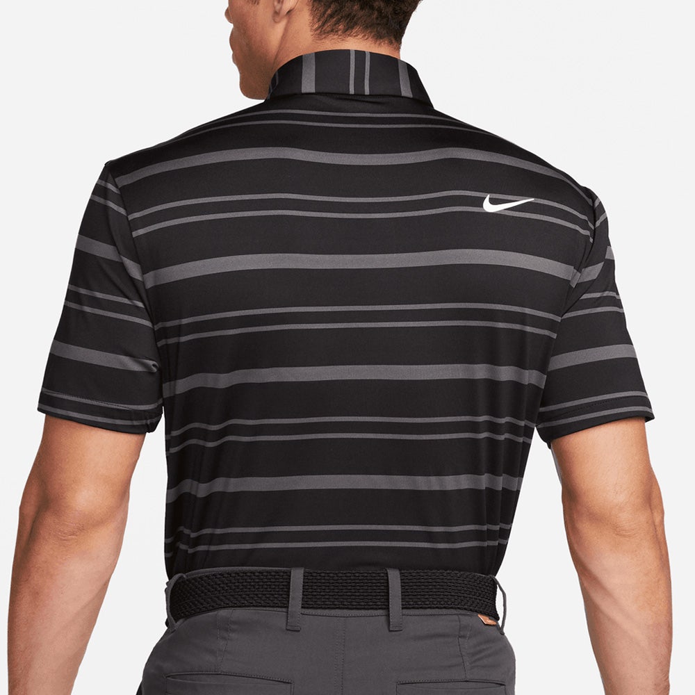 Nike Golf Shirt - NK DF Tour Stripe Polo - Black SP23