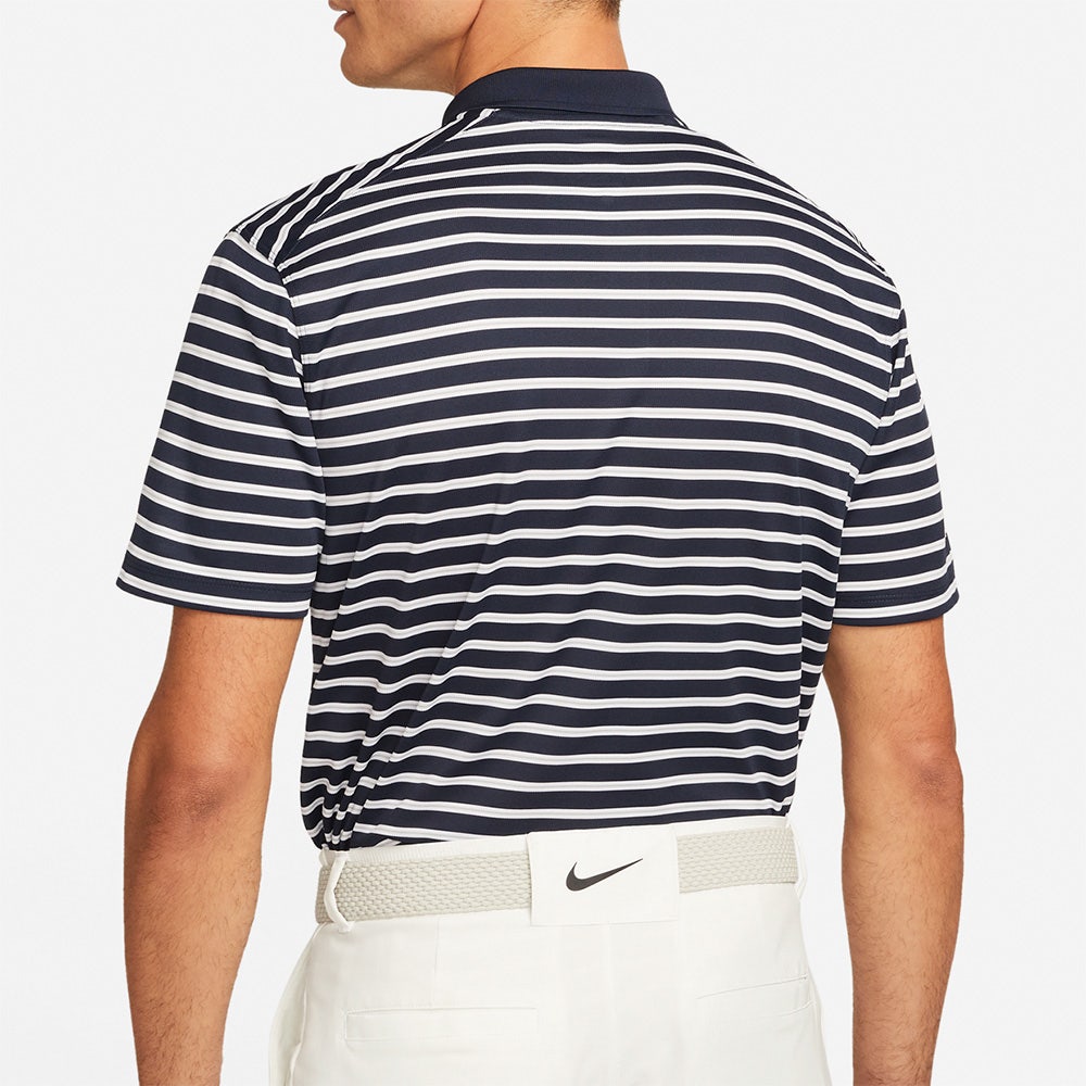 Nike Golf Shirt - NK DF Victory Stripe - Obsidian SP25