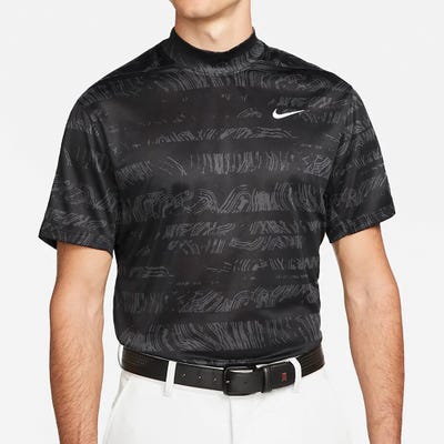 Nike Golf Shirt - TW ADV Mock Neck Polo - Black SP22