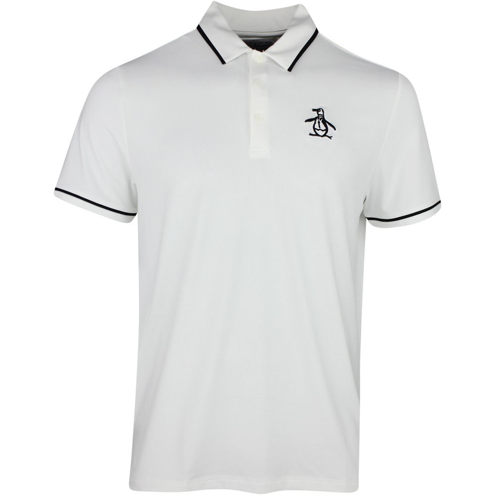 Original Penguin Golf Shirt Tour Heritage Bright White SS24