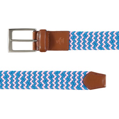 Original Penguin Golf Belt - Two Tone Braided - Medium Blue SS22
