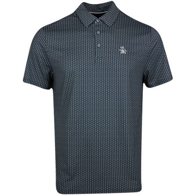 Original Penguin Golf Shirt - Pete Print - Caviar AW22