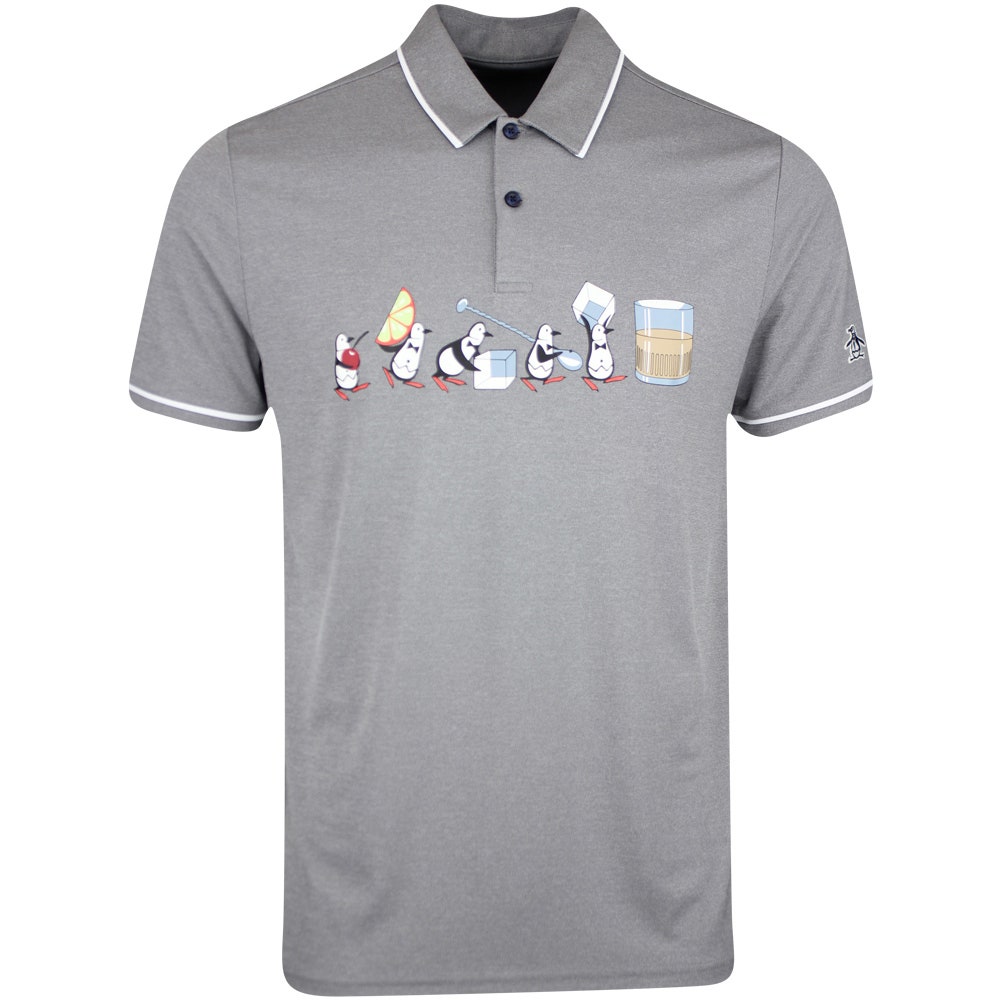 Original Penguin Golf Shirt - Bar Back Oxford Polo - Black