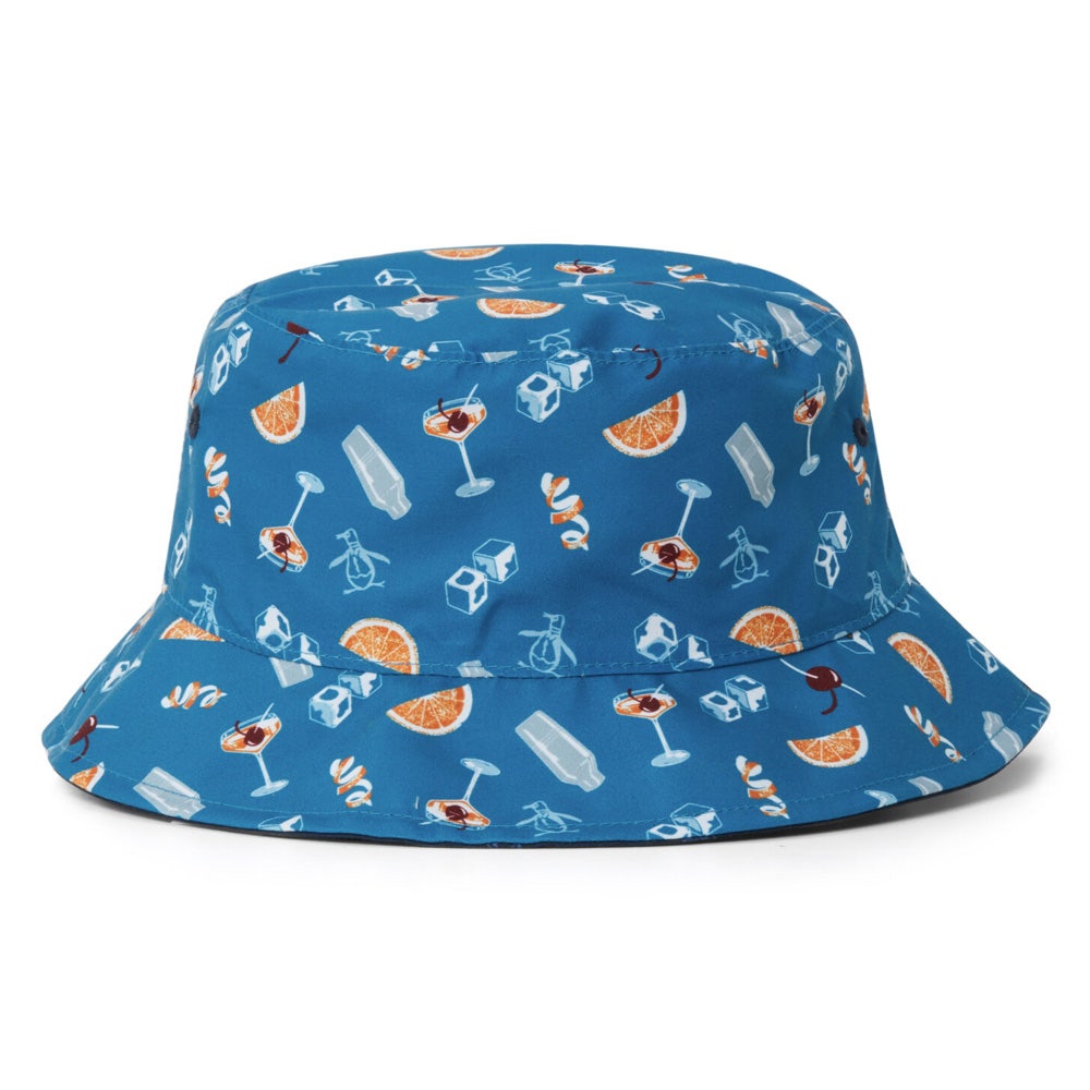 Original Penguin Golf Hat Cocktail Bucket Blue Reversible AW23
