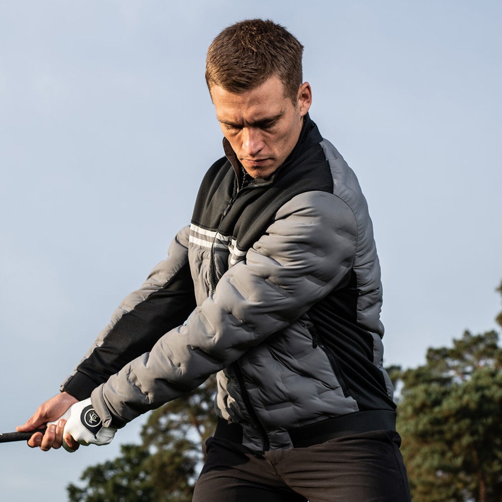 Original Penguin Golf Jacket Quilted Primaloft Jkt Caviar AW23