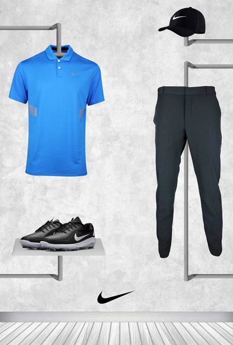 Patrick Reed - Blue Nike Shirt - PGA Championship