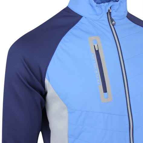 Peter Millar Golf Jacket - Merge Elite Hybrid FZ - Blue Poppy FA22