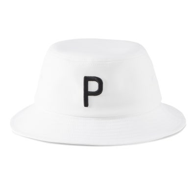 PUMA Golf Hat - P Logo Bucket - White Glow AW23